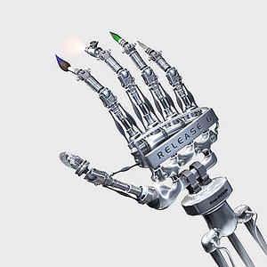 robot arm machine 3d model