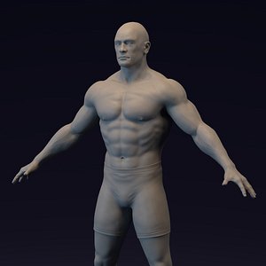 Male Basemesh Muscular 3D