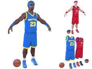 basketball player 4k ball 3D model