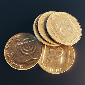 Israeli 10 agorot coin