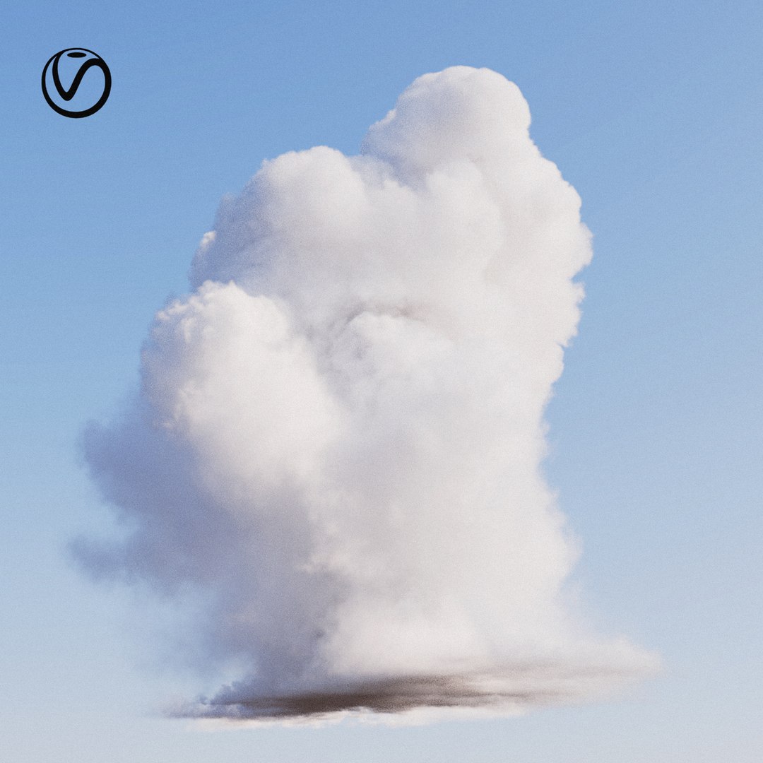 3D Cinematic quality Photorealistic Vdb cumulus cloud type A model ...