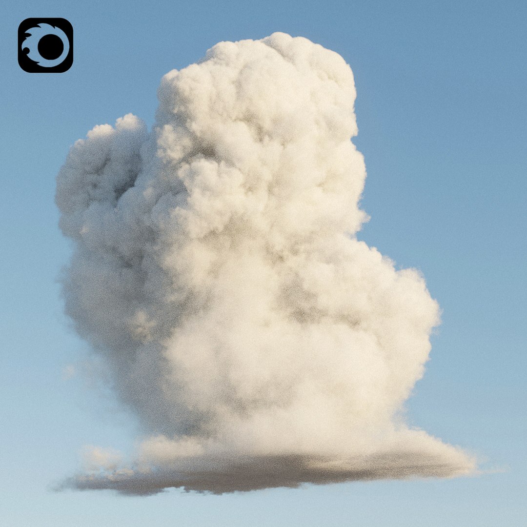 3D Cinematic quality Photorealistic Vdb cumulus cloud type A model ...