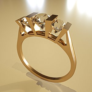 Diamond Ring PBR 3D model