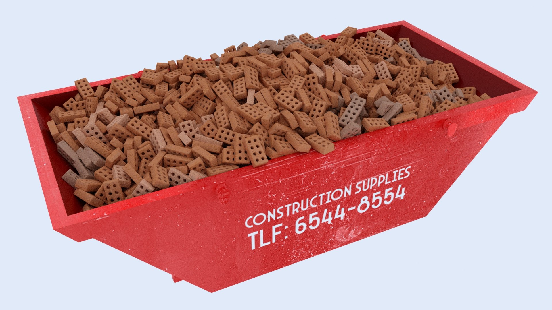 3D Industrial Container With Bricks VOL 1 Model - TurboSquid 1965323