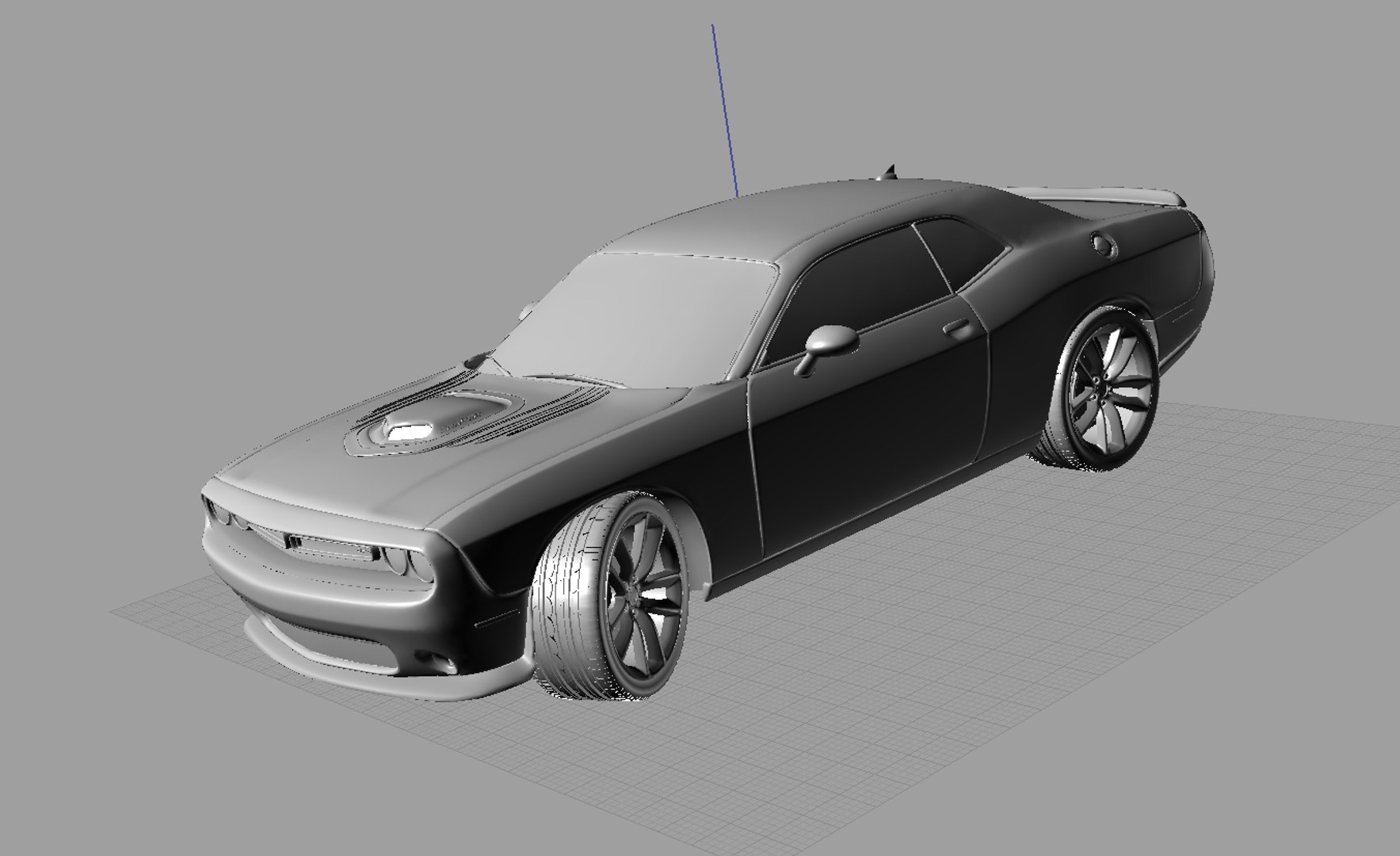 dodge challenger shaker 2015 3d model