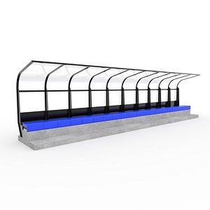 3D model Soccer Bench 17