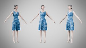 3D model Dress 36 Ocean Frost