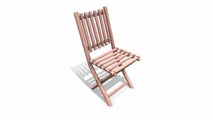 3D model Bamboo Chair Low-poly PBR