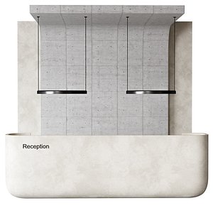 Office Furniture Reception Design 03 3D