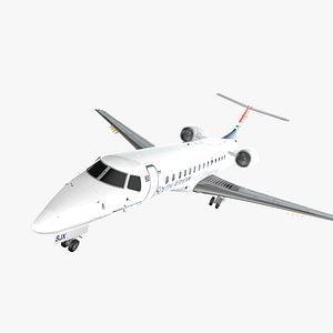 3D ZS-SJX South African Airlink Embraer ERJ-135LR  L2294 model