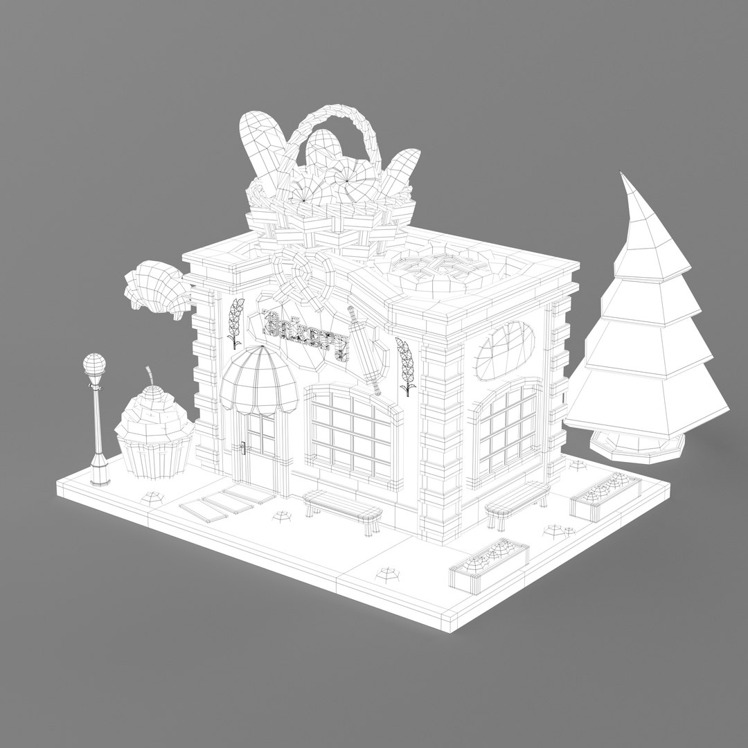 3D High Poly Bakery 01 Model - TurboSquid 2033981