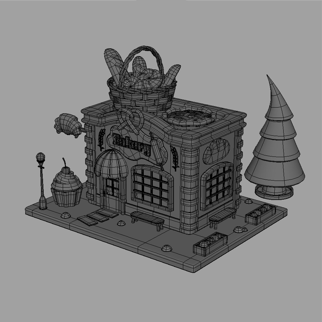 3D High Poly Bakery 01 Model - TurboSquid 2033981