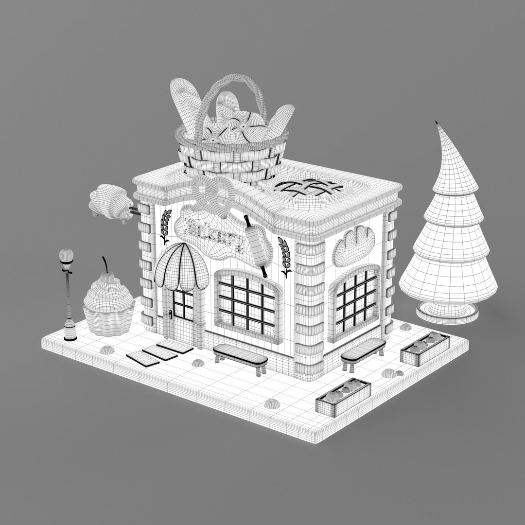 3D High Poly Bakery 01 Model - TurboSquid 2033981