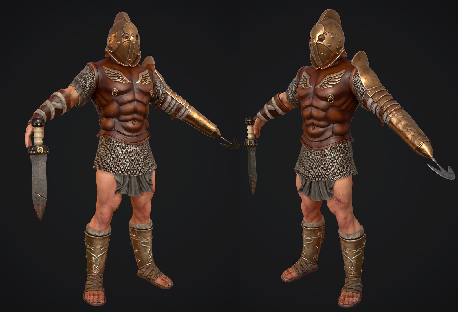 3D Gladiator Armor - TurboSquid 1389357