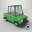 Stylized Pickup Truck Low Poly 3D Model