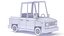 Stylized Pickup Truck Low Poly 3D Model