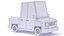 Stylized Pickup Truck Low Poly 3D Model