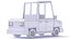 Stylized Pickup Truck Low Poly 3D Model