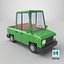Stylized Pickup Truck Low Poly 3D Model