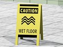 3d wet floor sign model