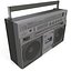 3d model of boombox player