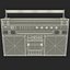 3d model of boombox player