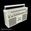 3d model of boombox player