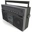3d model of boombox player