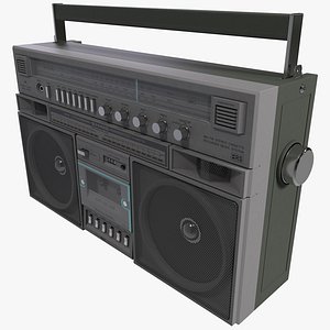 3d model of boombox player
