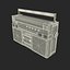 3d model of boombox player