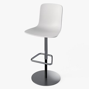 3D Hal Barstool White - Modern PBR Stool