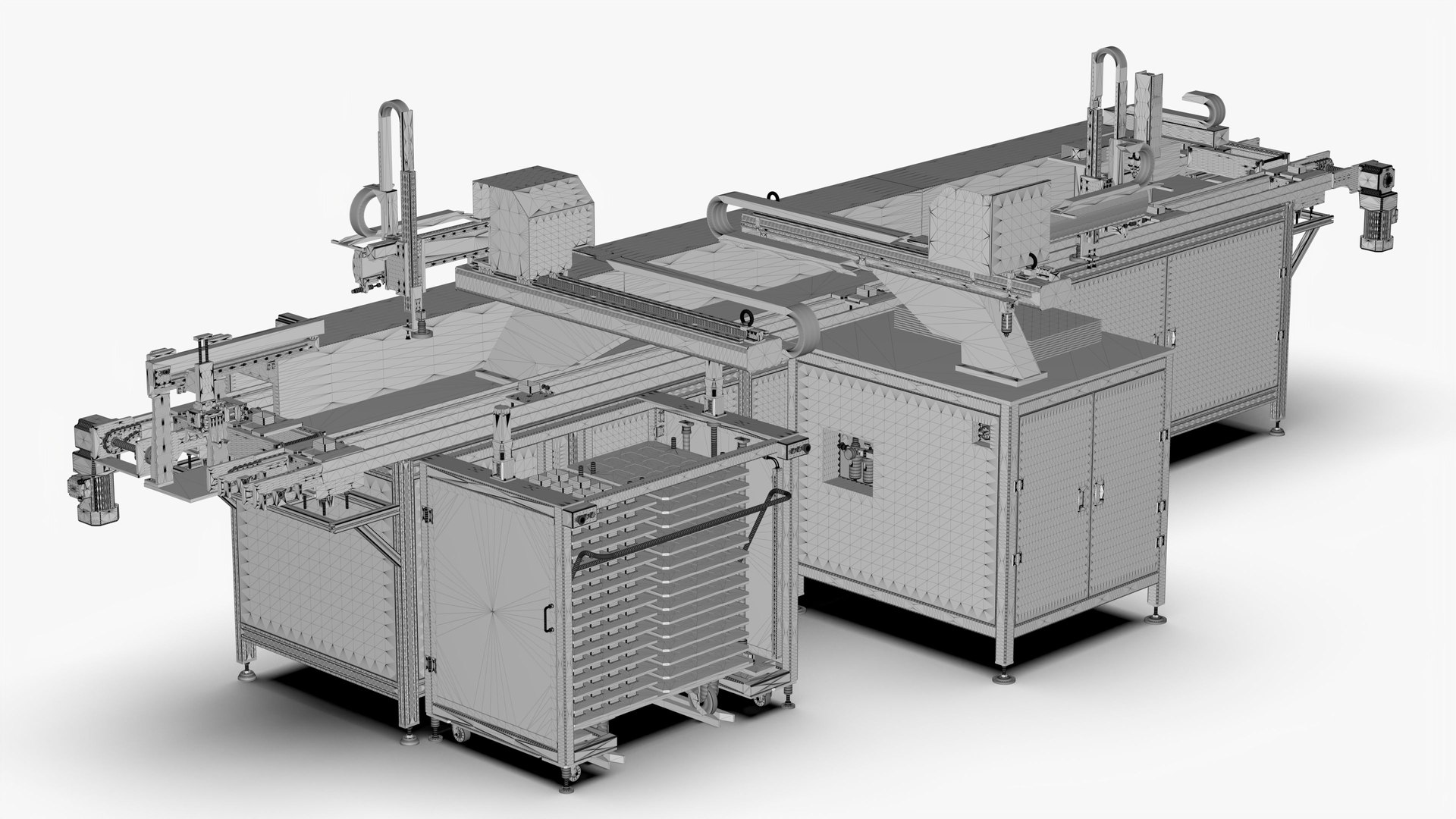 3D PCB Automatic Feeding Glue Injection Drying Line - TurboSquid 1998182