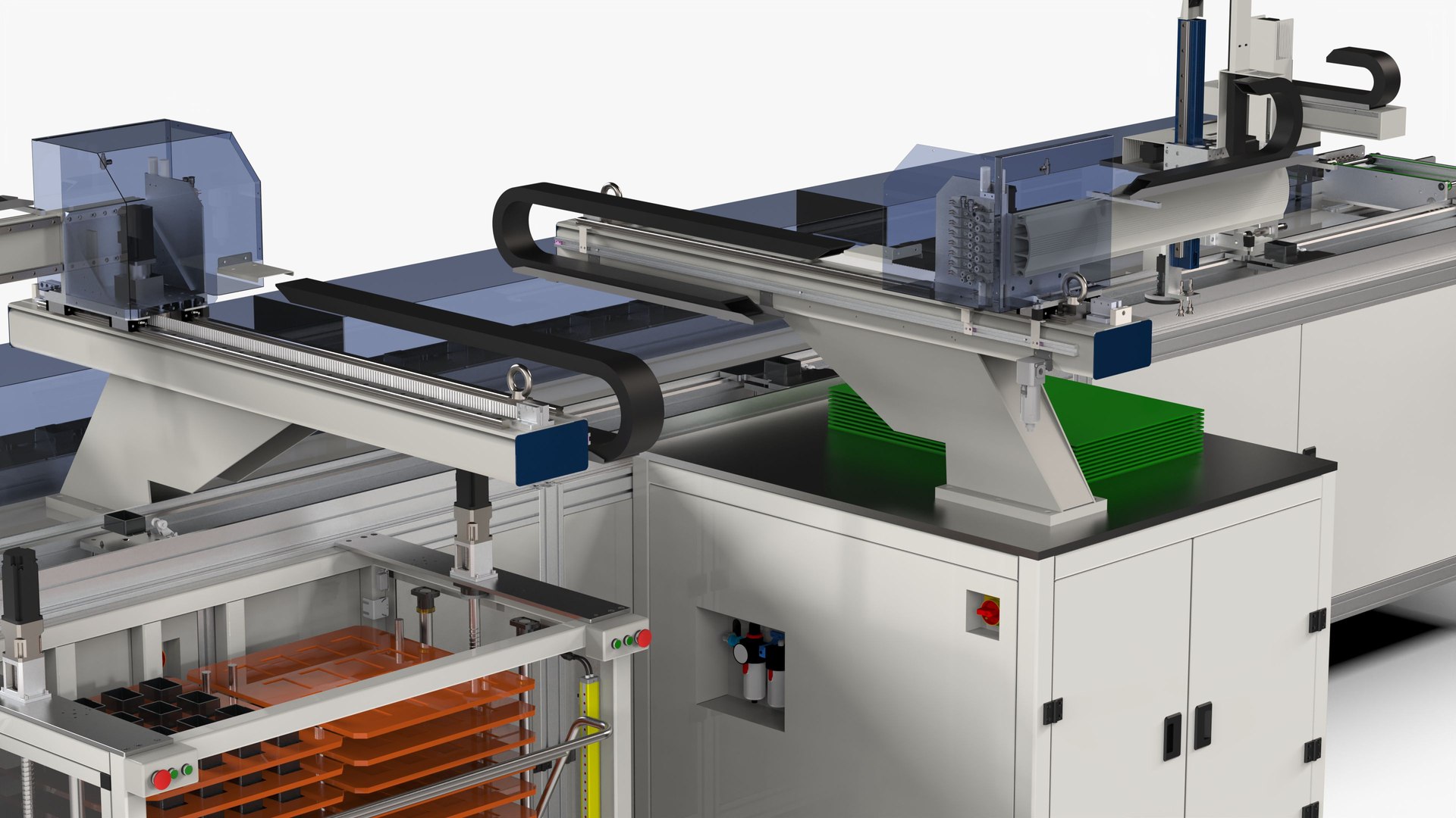 3D PCB Automatic Feeding Glue Injection Drying Line - TurboSquid 1998182