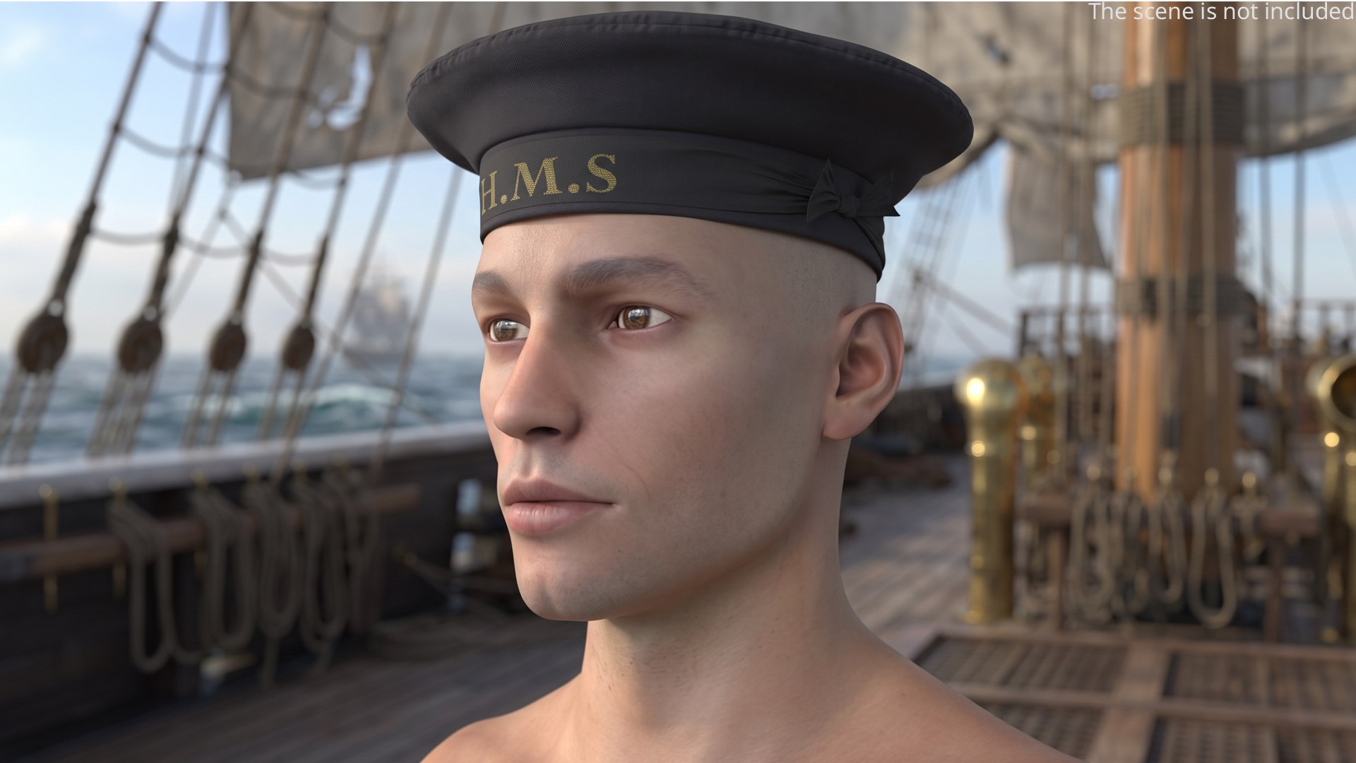 HMS Royal Navy Sailor Cap on Head 3D https://p.turbosquid.com/ts-thumb/Zm/pLsUJD/k6/hms_royal_navy_sailor_cap_on_head_002/jpg/1788390397/1920x1080/fit_q87/b4af75dc1e938b2c56a48606bc925485f5da55ab/hms_royal_navy_sailor_cap_on_head_002.jpg