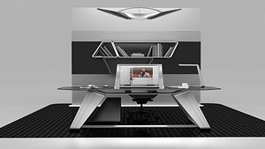 3D modern desk concept