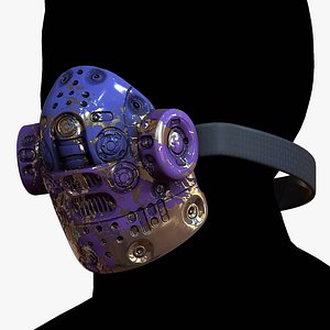 3D Gas mask respirator scifi mode model 3D model
