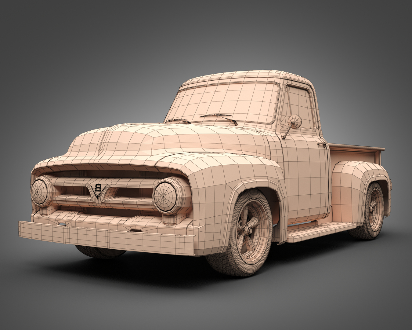 1953 Ford F-100 Truck 3D - TurboSquid 1741089