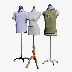 Mannequin Dress Form Collection 3D