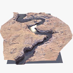 3D model canyon landscape