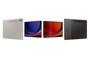 Samsung Galaxy Tab S9 Ultra Black And White Low Poly model