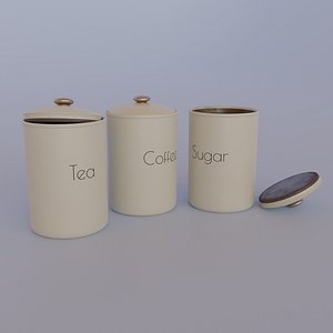 3D coffee sugar pot