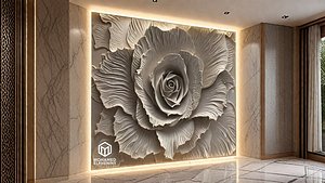 3D model modern panel wall decor set wall relief mural CNC 114