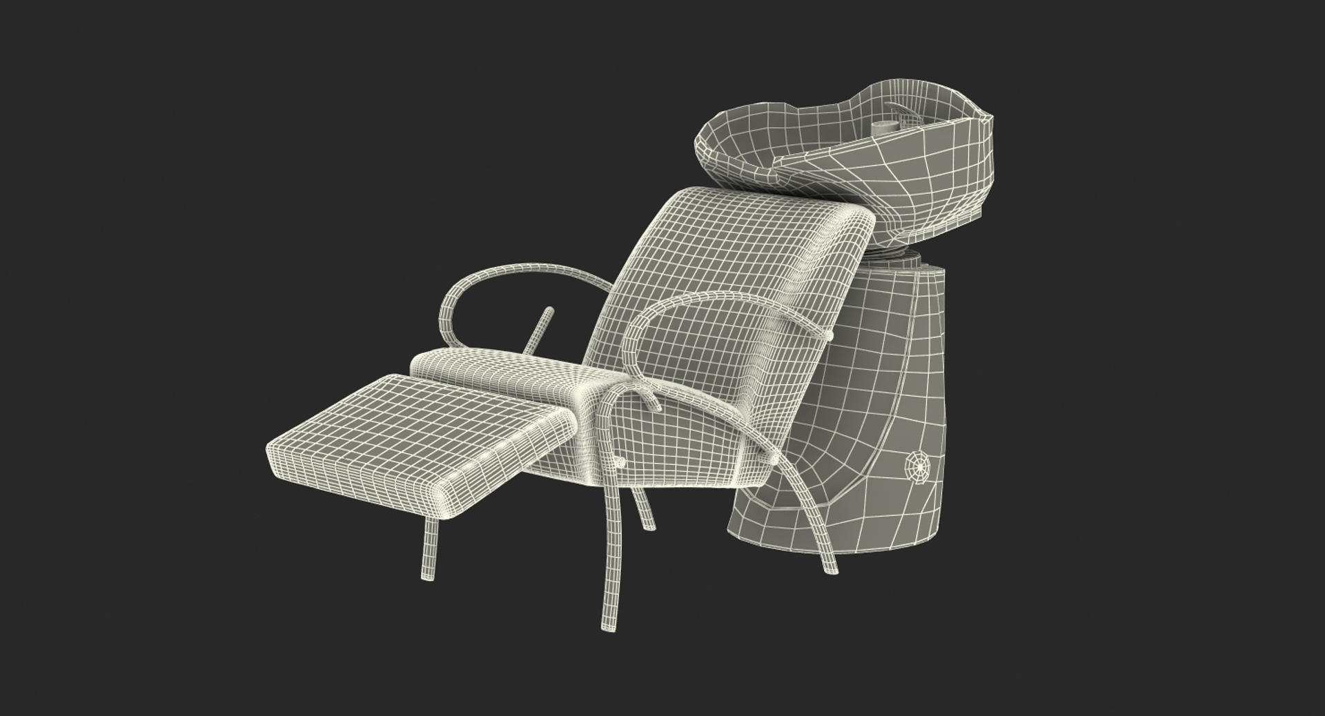 Ceramic Shampoo Bowl Salon Chair Model - TurboSquid 1400479