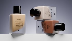 Realistic Foundation Bottle 3D Model model