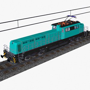vossloh dm20 modula - electric diesel and lithium cells - locomotive 3D model