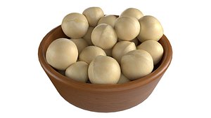 Macadamia nut kernel bowl 3D model