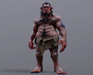 Big troll Game ready character 3D model