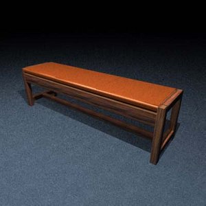 bench waiting room 3d 3ds