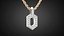 Gold pendant chains P31 3D print model 3D model