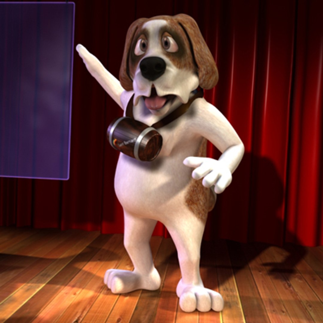 Saint Bernard Dog Rigged 3d Max